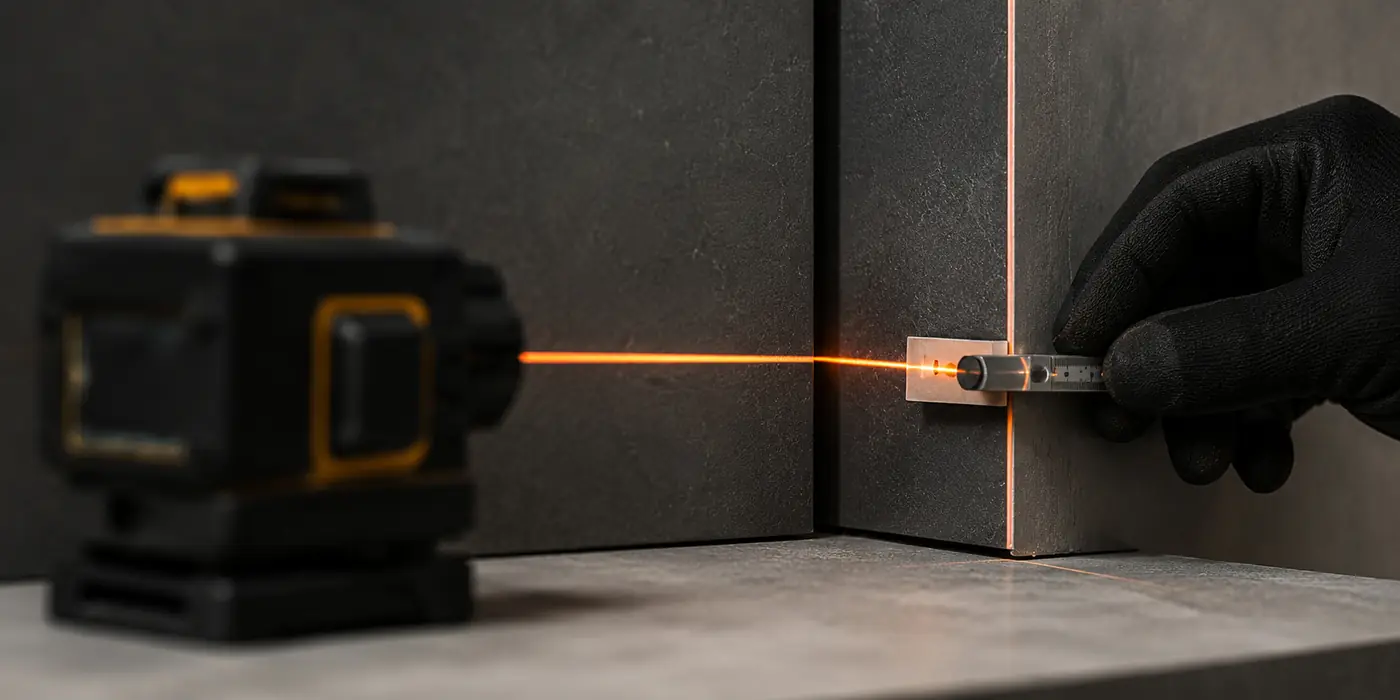 Controle de obra com laser